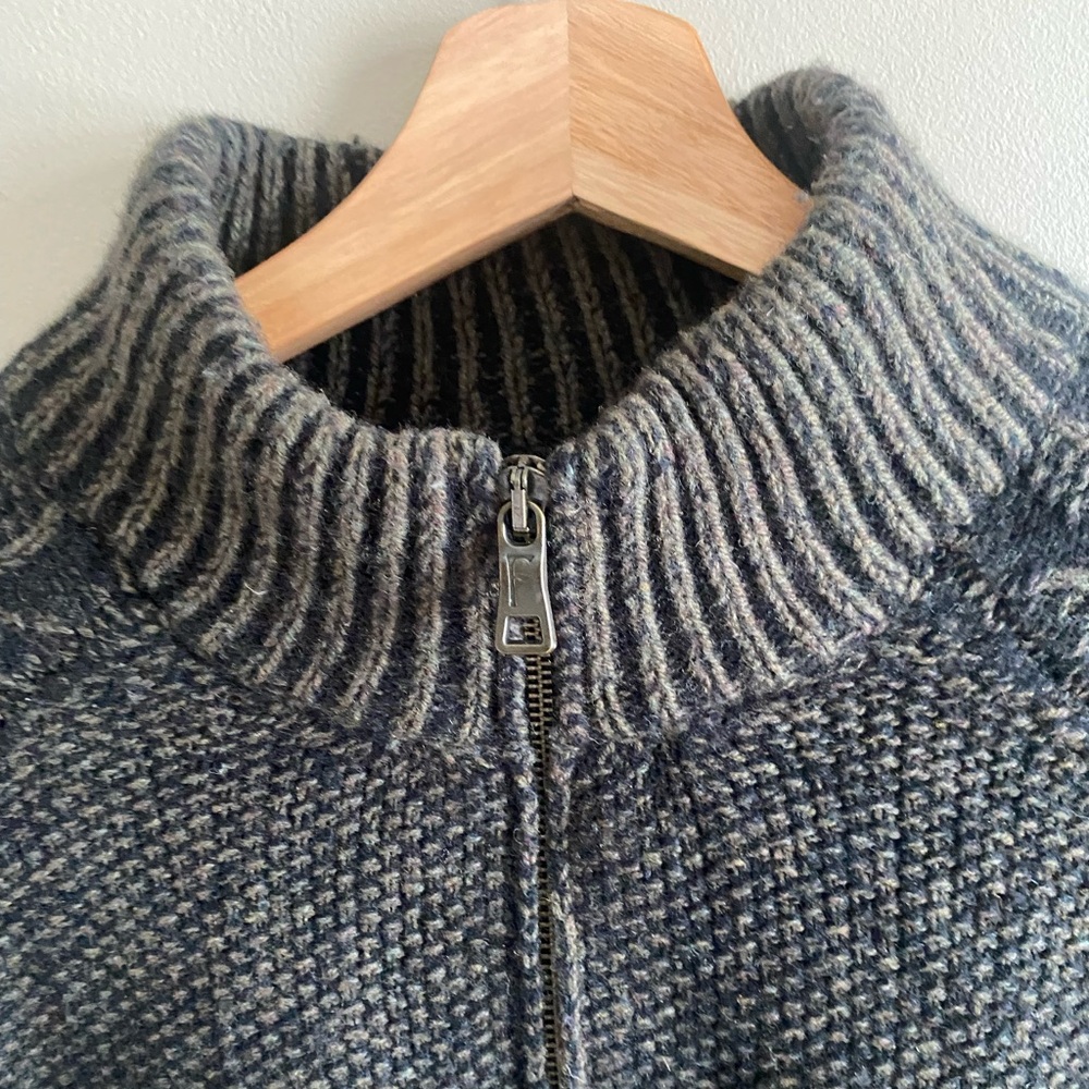Fisherman Out Of Ireland Ribbed Sweater Men XXL Brown Virgin Wool Donegal - Picture 2 of 12